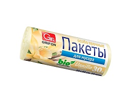 Мешки для мусора 30 л, ароматизированные, Ваниль, бежевые, в рулоне 20 шт., ПНД, 9 мкм, 560х530 мм, GRIFON Aroma, 101-020 V в Бору