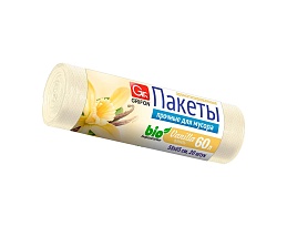 Мешки для мусора 60 л, ароматизированные, Ваниль, бежевые, в рулоне 20 шт., ПНД, 9 мкм, 650х550 мм, GRIFON Aroma, 101-023 V в Бору