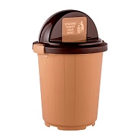 Мусорный бак с крышкой - клавишей 105 л бежевый 105 бежевый в Бору Мусорный бак с крышкой - клавишей 105 л бежевый 105 бежевый в Бору