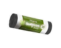 Мешки для мусора 30 л, черные, в рулоне 25 шт., ПНД, 7 мкм, 580х480 мм, SIBIRSKAYA, 101-003 S в Бору