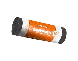 Мешки для мусора 20 л, черные, в рулоне 25 шт., ПНД, 6 мкм, 420х450 мм, SIBIRSKAYA, 101-001 S в Бору
