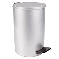 Ведро для мусора с педалью, усиленное, Титан, 10 л, серое, оцинкованная сталь в Бору