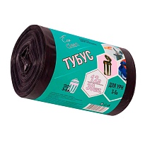 Мешки для мусора 12 л, черные, в рулоне 30 шт., ПНД, 6 мкм, 550х320 мм, Концепция Быта Tubus, 604936 в Бору
