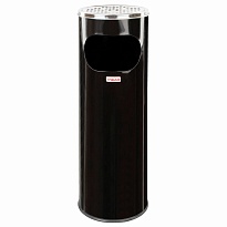 Урна с пепельницей 18 литров, нержавеющая сталь, черная, LAIMA PROFESSIONAL в Бору