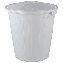 Мусорный бак с крышкой 50 л серый 50 серый в Бору